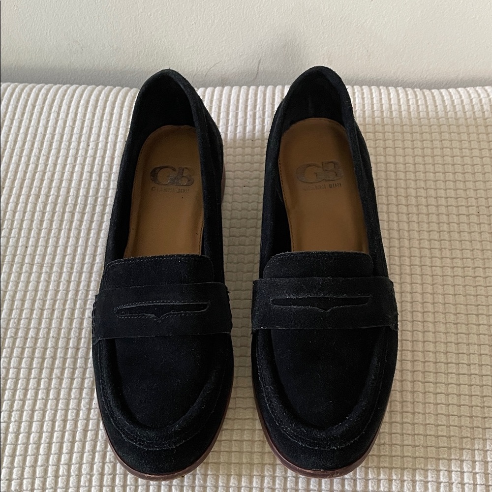 Gianni Bini Black Suede Women's Penny Loafers Size 7